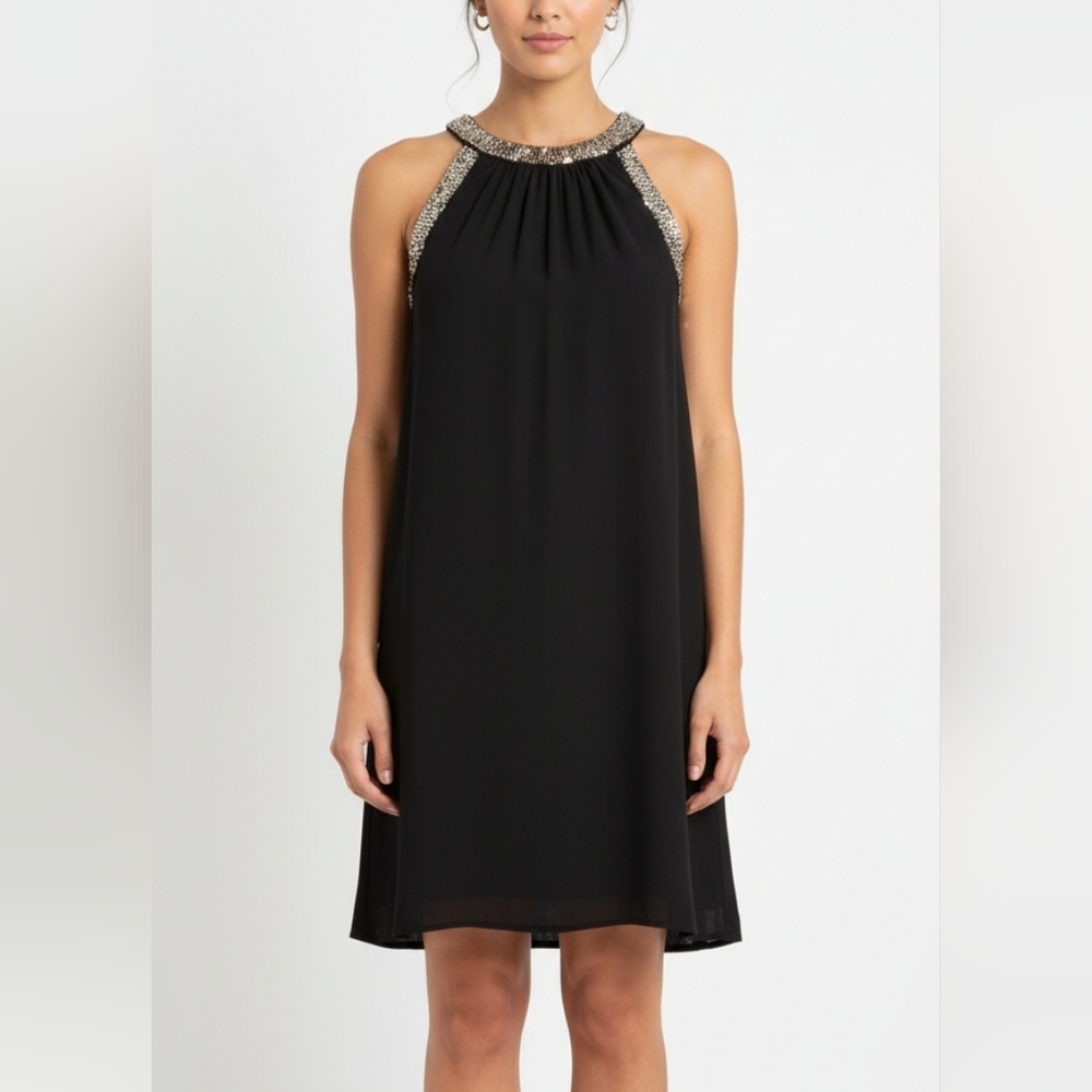 NWT Vero Moda Shift dress with Sequin Detail High Neck Size Medium